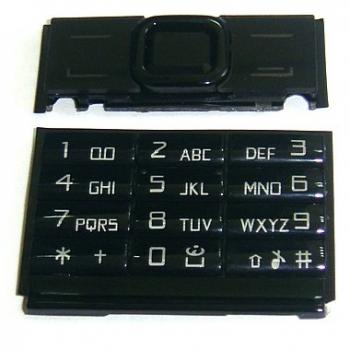 Клавиатура Nokia 8800 Arte черная, нижняя и верхняя