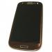 Дисплей Samsung i9300 Galaxy S3 с сенсором, рамкой и кнопкой HOME янтарно - коричневого цвета (ориги
