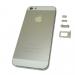 Задняя крышка корпуса iPhone 5S серебристая с белыми вставками + внешние кнопки и лотком SIM карты