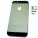 Задняя крышка корпуса iPhone 5S черная с черными вставками + внешние кнопки и лотком SIM карты