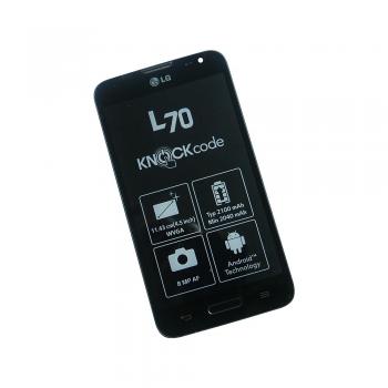 Дисплей LG D320 D321 Optimus L70 + рамка и сенсор черный (оригинал Китай)