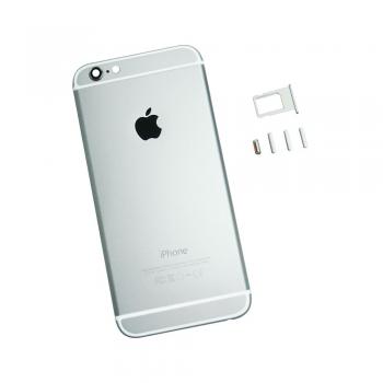 Корпус (задня кришка) iPhone 6 з зовнішніми кнопками і лотком SIM карти, сріблястий