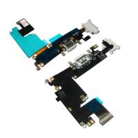 Шлейф iPhone 6 Plus + разъемы зарядки и под наушники светло-серые (копия)