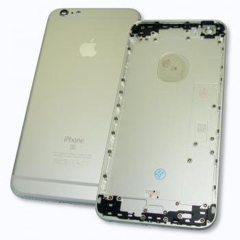 Задняя крышка корпуса iPhone 6S Plus серебристая + внешние кнопки и держатель SIM карты (копия AAA)