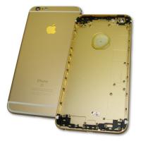 Задняя крышка корпуса iPhone 6S Plus золотистая + внешние кнопки и держатель SIM карты (копия AAA)