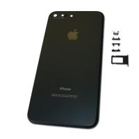 Задняя крышка корпуса iPhone 7 Plus черная + внешние кнопки и держатель SIM карты (копия AAA)