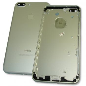 Задняя крышка корпуса iPhone 7 Plus серебристая + внешние кнопки и держатель SIM карты (копия AAA)
