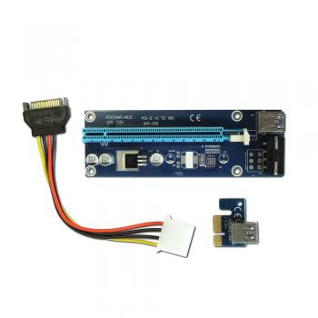 Райзер PCI-E 1X to 16X v.006 (4 pin) для подключения дополнительных видеокарт