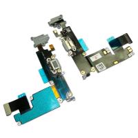 Шлейф iPhone 6 Plus + разъемы зарядки и под наушники темно-серые (оригинальные комплектующие)