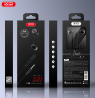 Наушники XO S20 In-Ear with Remote control and Mic черные