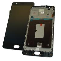 Дисплей OnePlus 3 / 3T з сенсором та рамкою чорного кольору (оригінальні комплектуючі)
