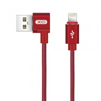 Lightning кабель зарядки и синхронизации XO NB31 90 Degree для iPhone iPad iPod красный (1000 мм)