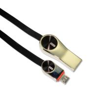 Micro USB кабель зарядки и синхронизации XO NB19 CD Grain Zinc Alloy черный (200 mm)