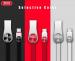 Lightning кабель зарядки и синхронизации XO NB45 CD Grain Zinc Alloy для iPhone iPad iPod красный (1000 мм)