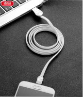 Lightning кабель зарядки и синхронизации XO NB45 CD Grain Zinc Alloy для iPhone iPad iPod белый (1000 мм)