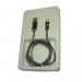 Lightning кабель зарядки и синхронизации XO NB42 Dermatoglyph Zinc Alloy для iPhone iPad iPod серый космос (1000 мм)