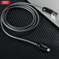 Lightning кабель зарядки и синхронизации XO NB42 Dermatoglyph Zinc Alloy для iPhone iPad iPod серый