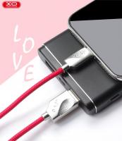 Lightning кабель зарядки и синхронизации XO NB43 LOVE для iPhone iPad iPod красный (1000 мм)