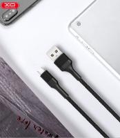 Lightning кабель зарядки и синхронизации XO NB51 Line TPE для iPhone iPad iPod черный (1000 мм)