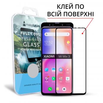 Захисне скло для Xiaomi Mi Mix 3 повноекранне з олеофобним покриттям, клей по всій поверхні