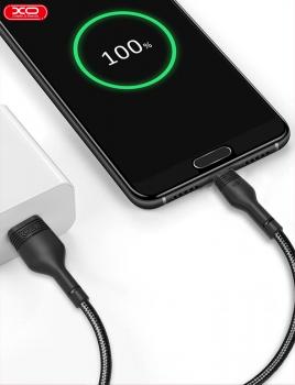 Lightning кабель зарядки и синхронизации XO NB55 Fast Charge (5А Max 1000 мм) для iPhone iPad iPod черный