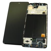 Дисплей Samsung A515F Galaxy A51 2019 з сенсором та рамкою, чорний GH82-21669A (оригінал 100%)