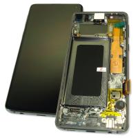 Дисплей Samsung G973F Galaxy S10 з сенсором та рамкою, чорний GH82-18850A (оригінал 100%)
