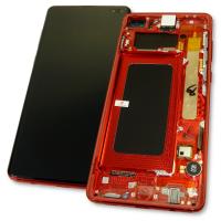 Дисплей Samsung G975F Galaxy S10 Plus з сенсором та рамкою, червоний GH82-18849H (оригінал 100%)