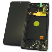 Дисплей Samsung N770F Galaxy Note 10 Lite з сенсором та рамкою, чорний GH82-22055A (оригінал 100%)