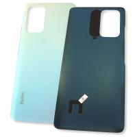 Стекло задней крышки Xiaomi Redmi Note 10 Pro голубое (оригинальные комплектующие)