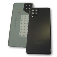 Задня кришка корпусу Samsung A225 Galaxy A22 чорного кольору зі склом основної камери (оригінал - знятий з телефону)