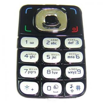 Клавиатура Nokia 6125 черная (рус/англ)