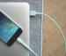 Lightning кабель зарядки и синхронизации Fresh 'N Rebel Fabriq Peppermint (2LCF150PT) для iPhone iPad iPod в нейлоновой оплетке (1500 мм)